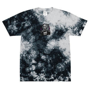 Oversized Embroidered tie-dye "Scream" T-shirt